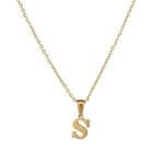 Gold color / 1 Piece Simple Series Simple Letter S Stainless Steel  Gold Color Women's Pendant Necklaces Picture19